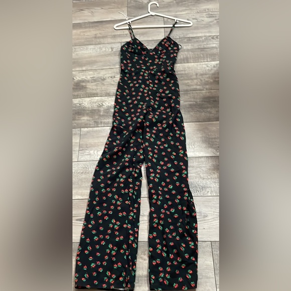 ✨Cherry Jumpsuit // Urban Outfitters Ally Wide Leg Jumpsuit✨ - Picture 9 of 12